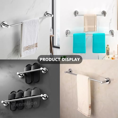 Toallero pulido brillante de 120 cm en acero inoxidable para baño elegante 8