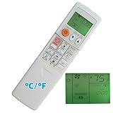 Mando a distancia universal de repuesto para Mitsubishi Electric Mr Slim E12C22426, control remoto de aire acondicionado KM07J (FahFahrenheit y retroiluminación)