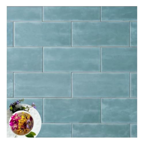 Tenedos Vintage Soul 4x10 Steel Blue Subway Glossy Ceramic Wall