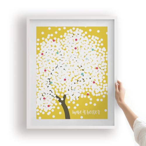 Song Lyrics Art Print, Inspirational Colorful Tree Music Poster Home Decor