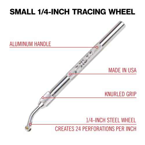 Excel Blades Pounce Wheel Set – Stainless Steel Fabric Tracing, Perforating, Cutting, Sewing, Quilting & Embossing Tool – Set of 3 Assorted Sizes – Made in USA