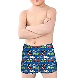 chaqlin Badehose für Jungen und kleine Kinder, Sommer, Strandbekleidung, Schwimmanzug, LSF 50+, schnell trocknend, Boardshorts für Alter 5–14 Jahre Gr. Taille 56/58 cm(5-6 Jahre), Cartoon-Auto