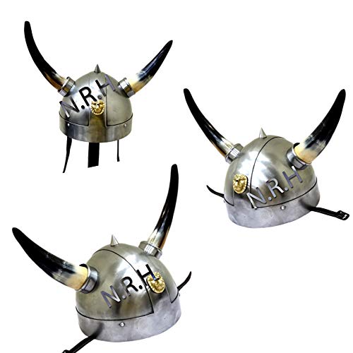 Nautical Replica Hub Mittelalter Norman Wikingerhelm Fasching Party Kostüm Hörner Wikinger Helm Cover