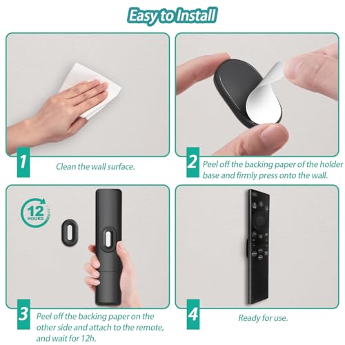 Freewindo Magnetischer Fernbedienungshalter, Wandhalterung, 5 Stück, TV-Fernbedienungshalter, Wandhalterung, Silikon-Fernbedienung, magnetischer Fernbedienungshalter für Bett, Fernseher