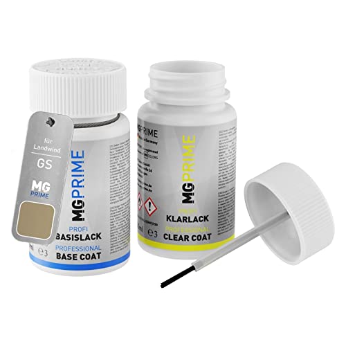 MG PRIME Vernice per auto Kit stilo di ritocco per Landwind GS Golden Sun Metallic Vernice di base vernice trasparente ognuno 50ml