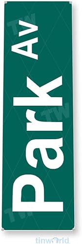 Miniatura 3 de Tinworld Letrero de hojalata: decoración de metal B893 de Park Ave New York Central Park Street
