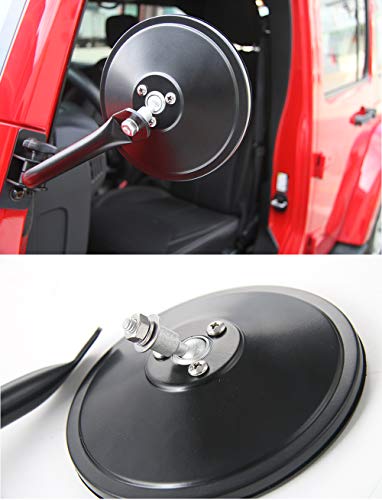 image for Motobiker 1Pair 4X4 Round Mirrors for Jeep TJ Mirrors for Jeep Wrangle