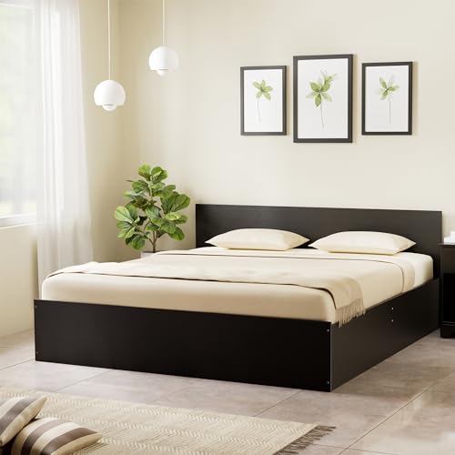 Image of Amazon Brand - Solimo Altamore Engineered Wood King Bed with Box Storage (Wenge Finish)