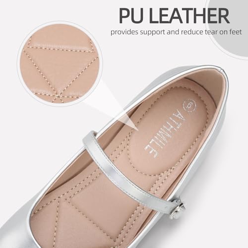 Image of Women's Mary Jane Shoes, Ballet Flats for Women, Square Toe Shoes for Women