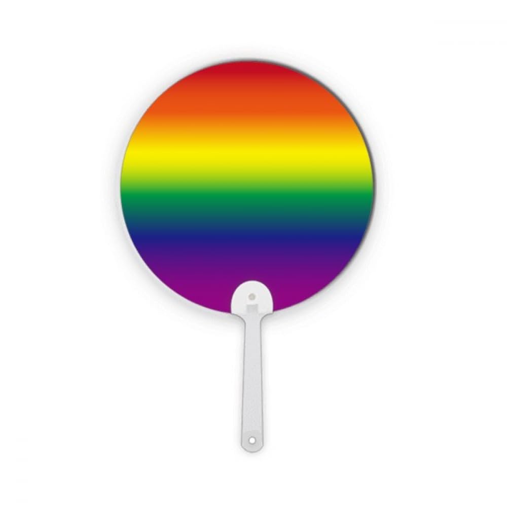 Éventail rond plastique LGBT dégradé arc-en-ciel décoration artisanale suspendre