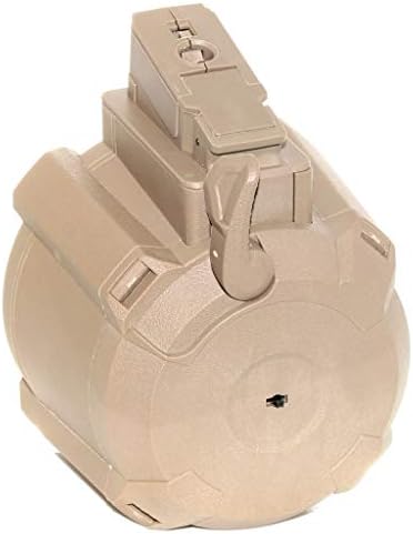 Airsoft Parts Battleaxe 1400rd Electric Drum Mag Magazine for JG(Jing Gong), Classic Army, ICS, APS, D-Boys, CYMA, Tokyo Marui AK Series AEG Dark Earth Tan