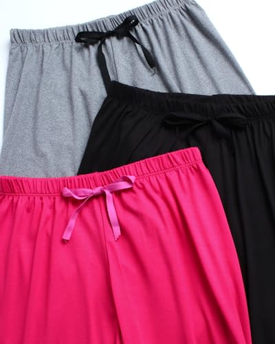 Sweet Hearts Girls Sweatpants - 3 Pack Cozy Comfort Active Joggers Sweat Pants for Girls : Made in USA (Sizes: 5-18)3