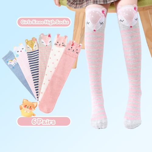 Girls Knee High Socks Gifts Cute Cotton Mid Calf Long Boot Socks Stocking Stuffers2