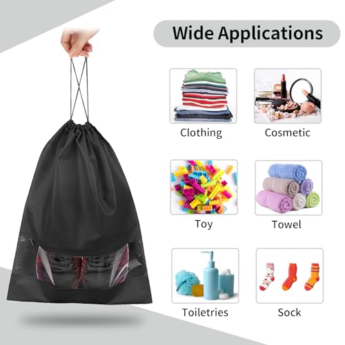 image for COIDEA 12 Pack Large Shoe Bags for Packing with Clear Window, Dustproo