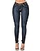 CUNLIN Distressed Skinny Jeans for Women Stretch High Waist Jeans Butt Lifting Denim Pants Leggings Jeggings 12 14 Blue XXL