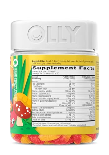 Image of OLLY Kids Multi Gummy Worms, Overall Wellness & Immune Support - 100 Count (Pack of 12)