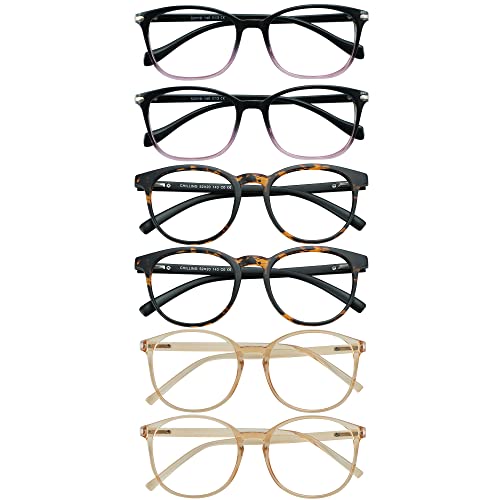 Image of VisionGlobal 6 Pairs Blue Light Blocking Glasses /Reading Glasses for Women /Men, Fashion Eyewear Frame