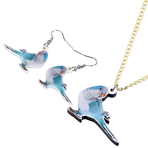 DUOWEI Set di orecchini e collana in acrilico con