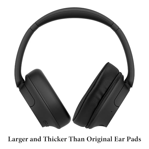 Image of Geekria PRO Extra Thick Cooling Gel Replacement Ear Pads Compatible with Sony WH-CH700N, WH-CH710N, WH-CH720N Headphones, Ear Cushions with Video Guide (Black)