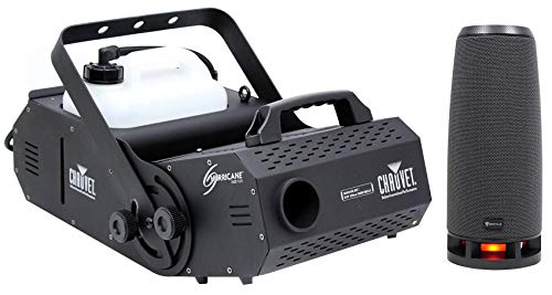 Paquete Audiosavings: Máquina de humo y niebla Chauvet Hurricane H-1800 Flex con controles DMX y altavoz portátil Rockville RockShip Bluetooth de 50 W (2 artículos)
