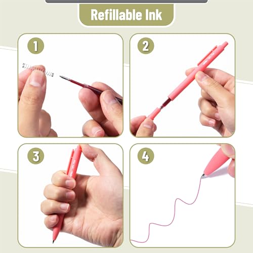 Bolígrafos retráctiles de gel Mr. Pen, pack 12 colores surtidos miniatura 4