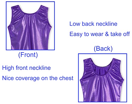 Image of Domusgo Gymnastics Leotards for Girls Sparkly One Piece Biketard Size 1-10Y