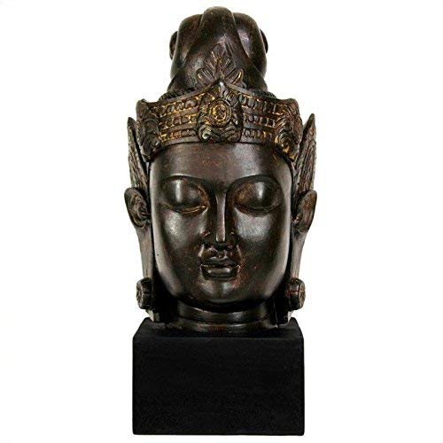 Oriental Furniture 16" Cambodian Buddha Head Statue