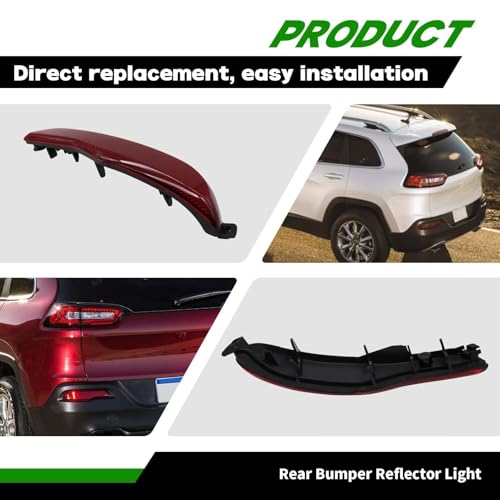 Image of Right Rear Bumper Reflector Compatible with Cherokee 2014-2018 | 68105144AC