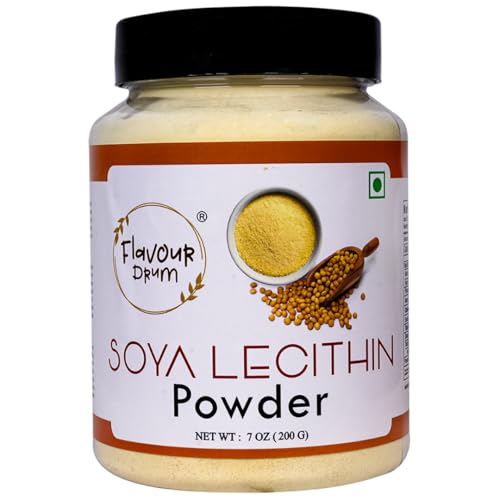 Flavour Drum SOYA Lecithin Powder (7oz / 200g) | Plant-Based Emulsifier for Baking, Chocolates & Cooking
