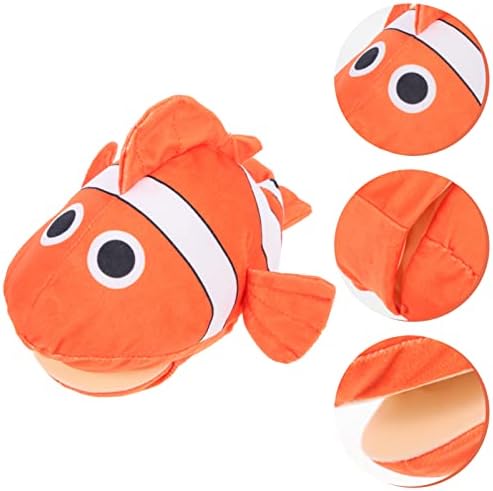 ibasenice Toys Puzzle Toys Stuffed Animal Hand Puppet Fish Puppet Toy Parent Child Interactive Toy Plush Animal Toys Storytelling Puppet Figures for Kids Child Favors Baby Educational Puppy 7