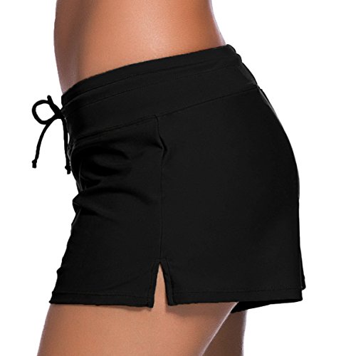 Women's Swim Boardshorts Tankini Boyshorts Beach Bottom Swimsuit Built in Briefs2