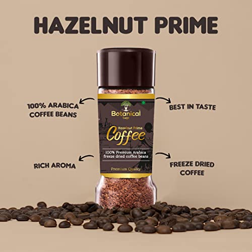 Image of Botanical sage- Hazelnut Prime instant coffee | 100% Arabica freeze dried | Flavored coffee | 100g