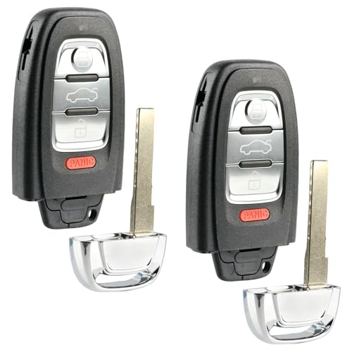 Télécommande Audi A4 A5 Q5 | Pack de 2 clés de remplacement à 4 boutons