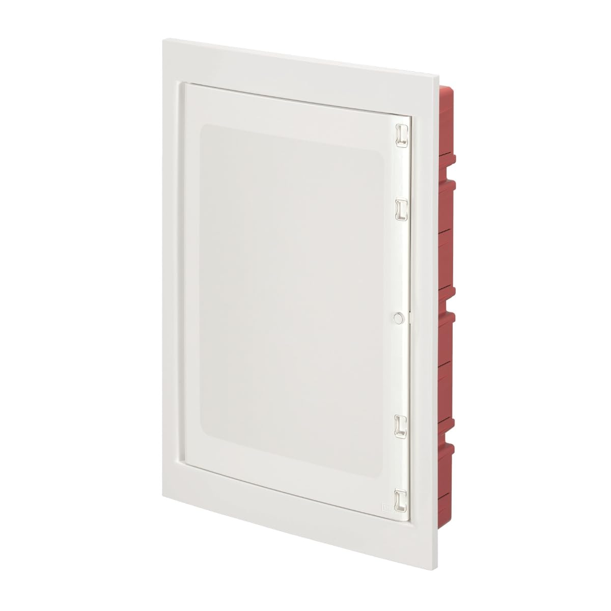 Biała skrzynka rozdzielcza IP40, 54 (3 x 18) modułów, 430 x 618 x 80 mm, panel elektryczny do zabudowy, drzwi zaślepiające, do wnętrz, zaślepki do nieużywanych modułów w zestawie, wysuwana i