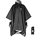 Anyoo Poncho de Lluvia Reusable de Ripstop transpirante Ligero a Prueba de Agua Multiuso Impermeable con Capucha de Lona de Tienda de Campaña Ideal para el Aire Libre Campamento Excursionismo y Pesca