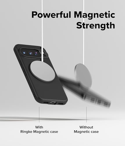 Image of Ringke Onyx Designed for Google Pixel 10 Pro Case [Compatible with MagSafe] [Non-Slip Grip Texture] Anti-Fingerprint Slim-Fit Lightweight Protective Back Cover - Magnetic Black