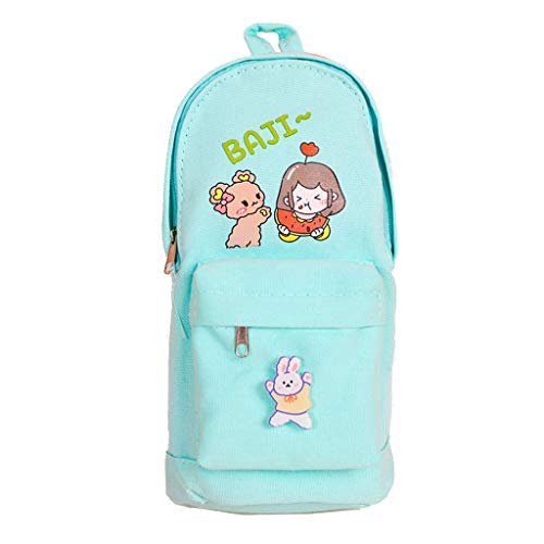 Preisvergleich Produktbild Federmäppchen mit niedlichem Cartoon-Motiv, großes Fassungsvermögen, Segeltuch, Schultasche, Organizer, Tasche für Stifte, Make-up, Kosmetiktasche, Schulbedarf