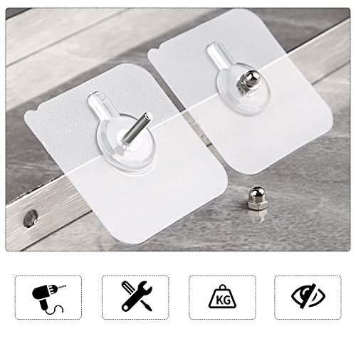 MAX COOK 16 Pezzi Ganci Adesivi Chiodoi Ganci