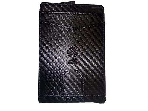 Men Slim Bifold Wallet RFID Blocking Minimalist Front Pocket Carbon Fiber Wallet for Men