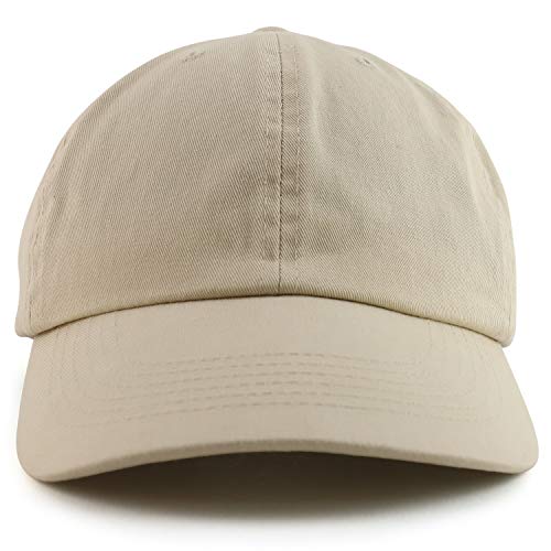 Image of Trendy Apparel Shop Oversize XXL Plain Unstructured Soft Crown Cotton Dad Hat