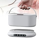 👓 [Limpieza de alta frecuencia/dispositivo limpiador de 45 kHz] Con la potente vibración de 45000 Hz, Cleaner 360° limpieza completa de alta eficacia para eliminar la suciedad y limpiar profundamente sus objetos de valor como nuevos. Una potente función de limpieza de la máquina limpiadora de alta frecuencia puede lograrse con agua limpia.