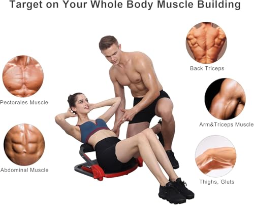 Image of BHAVYATA Smart Ab Machine Multifunctional Lazy Abdominal Machine | Sit Up Exercise Equipment for Home Gym | Crunches Ab Equipment | Ab Workout Equipment with Adjustable Resistance | Muscle Exerciser