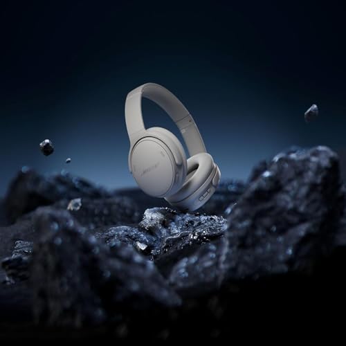 Image of Bose QuietComfort Headphones - Wireless Bluetooth Headphones, Active Over Ear Noise Cancelling and Mic, Deep Bass Bundle + Desktop Headphone Stand + Green Extreme Dual Wall Charger (Moonlight Grey)