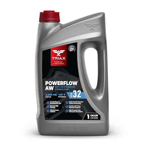 POWERGEAR® POWER UP/POWER DOWN LEVELING JACK INSPECTION 7 TRIAX Powerflow AW 32 Multi-Viscosity HLP Hydraulic Oil | 6,000 Hour Extended Life | Triple Anti-Wear | True All Season | Pour Point Down to -40F | Virtually Zero Foaming (1 Gallon)