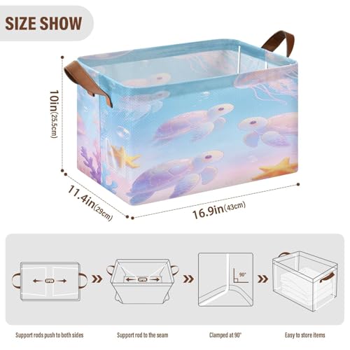 Panier de rangement pliable méduses en tissu polyester imperméable type 05 - 4