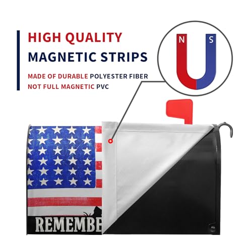 image for Dacawin Memorial Day Mailbox Cover Patriotic American Stripes Stars Fr