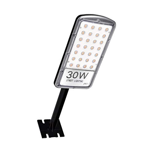 30W LED Luz de calle,Luces Seguridad, Lámpara de Pared 3000LM ,6000K blanco cálido, Impermeable IP67 ,Luces de jardín,iluminación de noche para calle,patio,jardín etc.