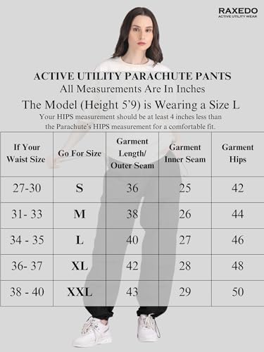 Image of Parachute Pants for Women - Water-Resistant Cargo Pants for Women | Stylish Activewear for Travel, Office, Gym, Trekking & Everyday Comfort | Korean Pants for Woman