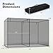 Tangkula 10x6.5x6.5 FT Crop Cage, Plant Protection Tent with Heavy Duty Metal Frame, 6 Ground Nails, Zippered Door, Carrying Bag, Plant Netting Cover for Fruit, Vegetables, Flowers