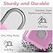 Fingerprint Padlock eLinkSmart Gym Locker Lock for Girls Women with Phone App iOS Watch Metal Keyless Combination Locks for School Sports Locker Toolbox Hasp Storage Pink